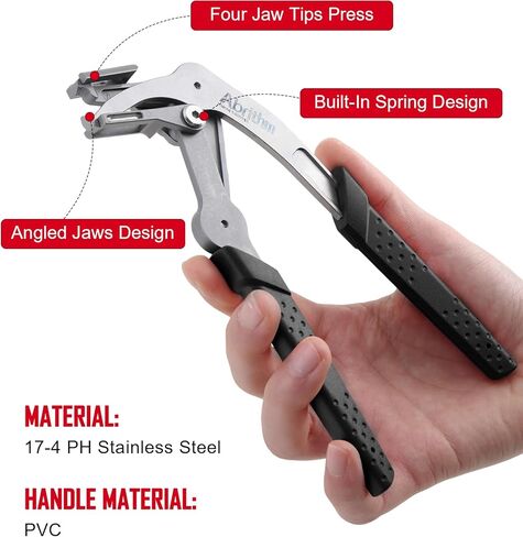 Car Clip Pliers, Panel Clip Removal Pliers, Professional Plastic Fastener Removal Tool for Removing Automotive Fasteners Clips Without Damage Black in Saudi Arabia