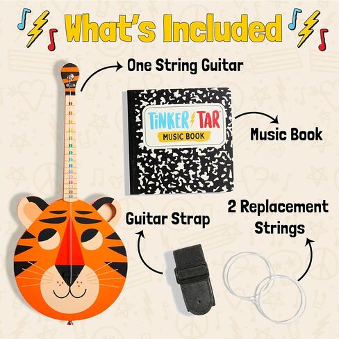 Flame Electric Guitar - The Easiest Way to Start and Learn Guitar - 1 Stringed Toy Instrument for Kids Perfect Intro to Music for Young Kids Ages 3 and up - from Buffalo Games in Saudi Arabia