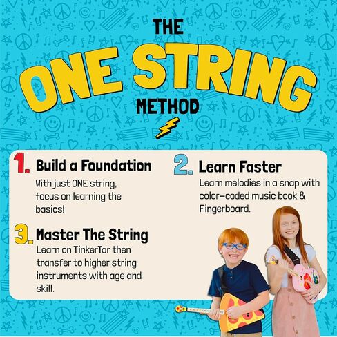 Flame Electric Guitar - The Easiest Way to Start and Learn Guitar - 1 Stringed Toy Instrument for Kids Perfect Intro to Music for Young Kids Ages 3 and up - from Buffalo Games in Saudi Arabia