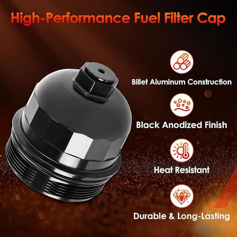 Upgrade TP1015 Fuel Filter and 134001 Aluminum Housing Cap w/Drain Plug Kit for 6.6L L5P Duramax Diesel (2017–2024) – Fits Chevy Silverado & GMC Sierra 2500HD 3500HD,2 Years Warranty in Saudi Arabia