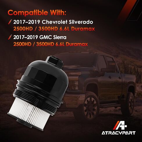 Upgrade TP1015 Fuel Filter and 134001 Aluminum Housing Cap w/Drain Plug Kit for 6.6L L5P Duramax Diesel (2017–2024) – Fits Chevy Silverado & GMC Sierra 2500HD 3500HD,2 Years Warranty in Saudi Arabia