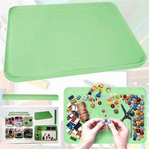 Silicone Art Mat for Crafts, Large 24x19.5 Inch Silicone Painting Mat & Craft Mat with Raised Edges for Artists, Jewelry Making, Playdough, Activities,Pink in Saudi Arabia