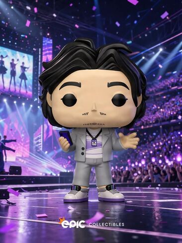 مقتنيات ملحمية بوب أنيمي: K Pop Demon Hunters - شخصية بوبي المدير من الفينيل مع واقي صندوق متوافق مع Funko in Kuwait