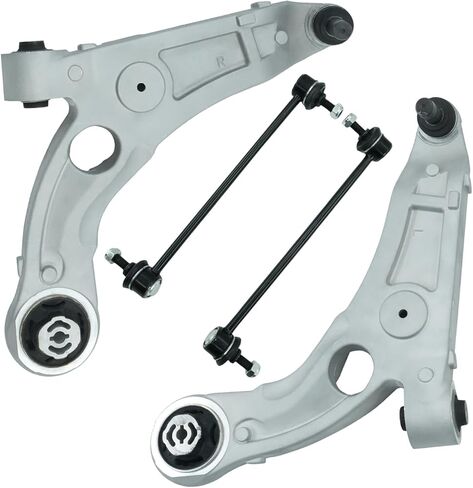 Front Lower Control Arm w/Ball Joint & Sway Bar Link Kit 4-Piece compatible with 2015-2017 Chrysler 200, Replaces K622891 K622892 K750747 in Kuwait