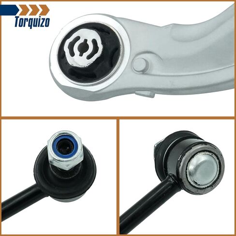 Front Lower Control Arm w/Ball Joint & Sway Bar Link Kit 4-Piece compatible with 2015-2017 Chrysler 200, Replaces K622891 K622892 K750747 in Kuwait