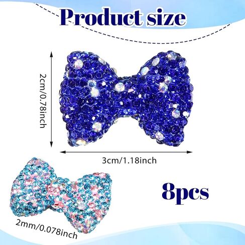 8PCS Rhinestone Bows Beads for Pens, Rhinestone Focal Bead for Crafts, Bow Rhinestones Acrylic Tassel Beads for Pen, Colorful Bowknot Bead for DIY Pens Jewelry Keychain Making Suppliers in Kuwait
