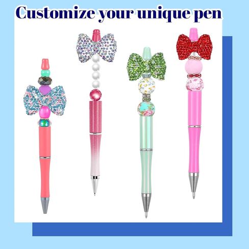 8PCS Rhinestone Bows Beads for Pens, Rhinestone Focal Bead for Crafts, Bow Rhinestones Acrylic Tassel Beads for Pen, Colorful Bowknot Bead for DIY Pens Jewelry Keychain Making Suppliers in Kuwait