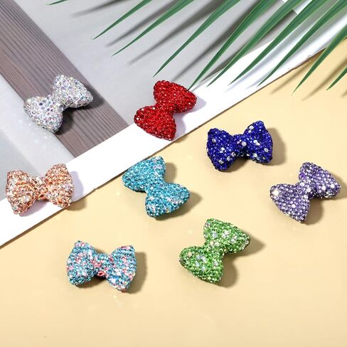8PCS Rhinestone Bows Beads for Pens, Rhinestone Focal Bead for Crafts, Bow Rhinestones Acrylic Tassel Beads for Pen, Colorful Bowknot Bead for DIY Pens Jewelry Keychain Making Suppliers in Kuwait