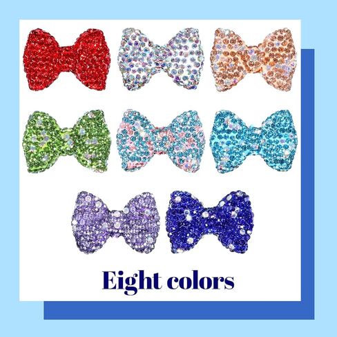 8PCS Rhinestone Bows Beads for Pens, Rhinestone Focal Bead for Crafts, Bow Rhinestones Acrylic Tassel Beads for Pen, Colorful Bowknot Bead for DIY Pens Jewelry Keychain Making Suppliers in Kuwait