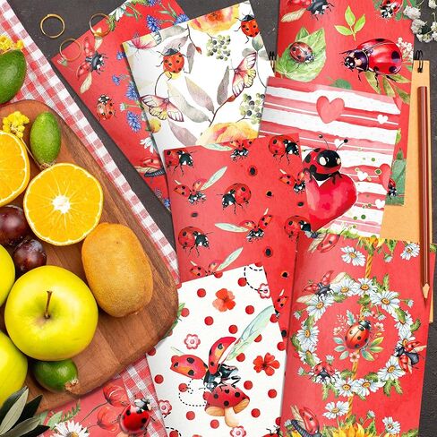 24 قطعة من دفاتر الملاحظات الصغيرة Ladybug - دفتر ملاحظات جيب محمول ليدي باغ، دفتر مذكرات لطيف، مجلة صغيرة مقاس 3.15 × 4.92 بوصة للأطفال والمراهقين والبالغين، دفاتر مذكرات لطيفة للملاحظات اليومية ومجلات السفر in Kuwait