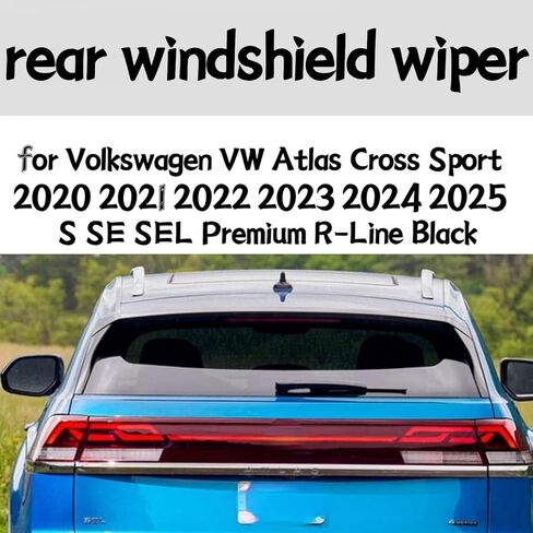 ذراع شفرة الممسحة الخلفية لسيارة Volkswagen VW Atlas Cross Sport 2020 2021 2022 2023 2024 2025 S SE SEL Premium R-Line ذراع شفرة ممسحة زجاج أمامي أسود خلفي in Kuwait
