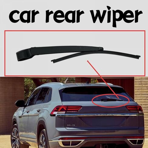 ذراع شفرة الممسحة الخلفية لسيارة Volkswagen VW Atlas Cross Sport 2020 2021 2022 2023 2024 2025 S SE SEL Premium R-Line ذراع شفرة ممسحة زجاج أمامي أسود خلفي in Kuwait