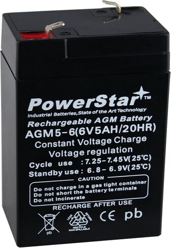 بطارية PowerStar® 6V 4AH لـ (SBS640) لا تحتاج إلى صيانة - ضمان لمدة عامين in Kuwait