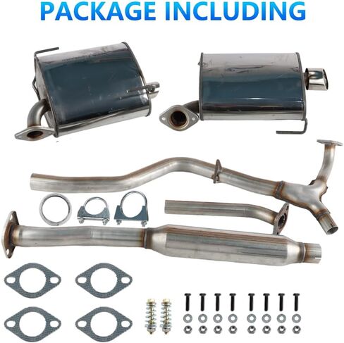 طقم نظام كاتم صوت عادم CatBack متوافق مع Subaru Legacy 2006 2007 2008 2009 2.5L Non Turbo، مشبك مثبت بمسامير على مرنان Y-Pipe وقطع غيار كاتم الصوت الزوجية in Kuwait