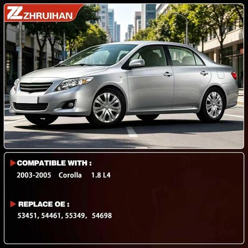 409 Stainless Steel Exhaust Resonator Muffler System Kit Compatible with 2003 2004 2005 Corolla 1.8L L4 | OE 53717 54698 54461 | EPA Compliant in Saudi Arabia