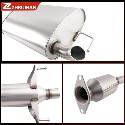409 Stainless Steel Exhaust Resonator Muffler System Kit Compatible with 2003 2004 2005 Corolla 1.8L L4 | OE 53717 54698 54461 | EPA Compliant in Saudi Arabia
