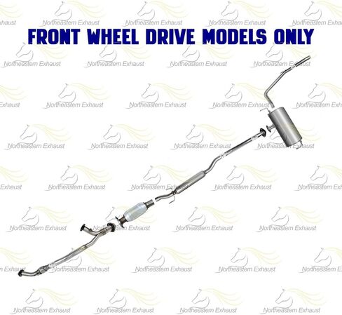 Northeastern Exhaust | EPA-Approved Catalytic, Front Pipe, Resonator, Muffler & Tail Pipe Exhaust System Kit Compatible for Toyota Sienna 2004-2006 3.3L FWD | Includes Gasket, Clamp, Bolt Spring in Kuwait