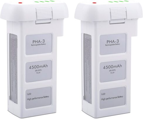 عبوتان من بطارية الطيران الذكية البديلة Phantom3 المتوافقة مع DJI Phantom 3/3 SE/3 4K/ 3 Professional/ 3 Advanced/ 3 Standard Drone، بطارية قابلة للشحن مطورة 4500 مللي أمبير في الساعة in Kuwait