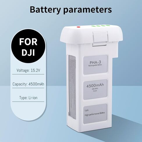 عبوتان من بطارية الطيران الذكية البديلة Phantom3 المتوافقة مع DJI Phantom 3/3 SE/3 4K/ 3 Professional/ 3 Advanced/ 3 Standard Drone، بطارية قابلة للشحن مطورة 4500 مللي أمبير في الساعة in Kuwait