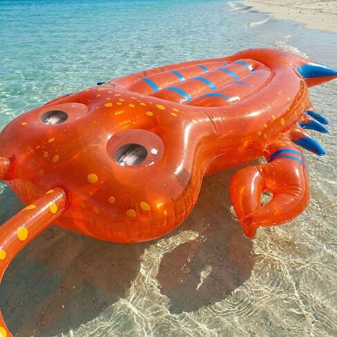 Pool Floats Adult - 63 * 31.5 in Lobster Lounge Ride-On Water Hammock Big Claws Inflatable Lobsters Blow up Pool Float in Saudi Arabia