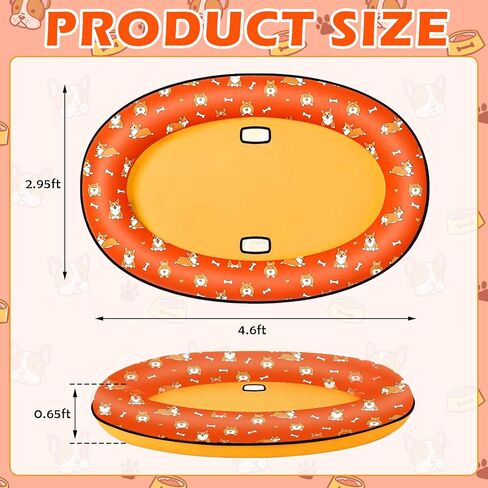 55'' x 35'' Inflatable Dog Pool Float for Small Medium Large Dogs, Scratch Resistant Pet Raft for Lake, River & Pool, Puppy Swimming Float in Saudi Arabia