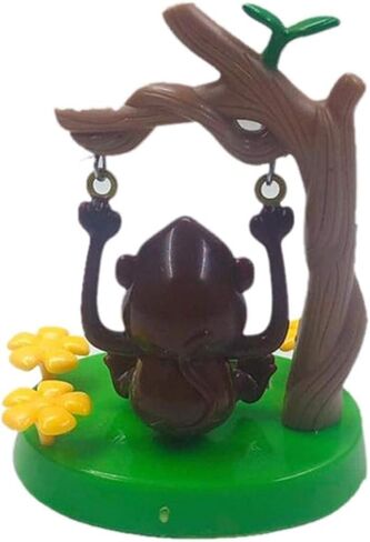 Solar Powered Dancing Monkey, Solar Monkey Swinging Animated Bobble Dancer Solar Powered, Solar Car Dashboard Decor, Cartoon Monkey Swinging Dynamic Auto Ornaments for Office Car Supplies Decoration in Saudi Arabia
