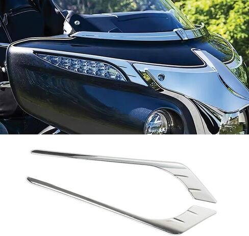 مجموعة إكسسوارات الدراجات النارية هدية الانعطاف لإشارة الانعطاف الهندية Chieftain Roadmaster 2014-2025 BlackChrome Front Turn Signal Light مجموعة ديكور بلاستيكية (أسود) in Kuwait