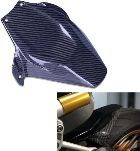 MC 100% 3K من ألياف الكربون الحقيقية الإطارات الخلفية Hugger Mud Guard Fender مناسب لـ Ducati 899 959 1199 1299 Panigale Glossy Twill Weave Motorcycle Bodykit Cowling استبدال جزء in Kuwait