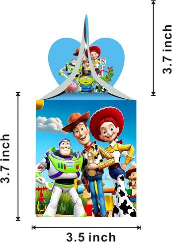 Mzeyapo 12pcs Cartoon For Toy Inspired Story Party Gift Boxes Goodie Boxes for Theme Birthday Party Supplies,Birthday Decorations Boxes Candy Boxes. in Saudi Arabia