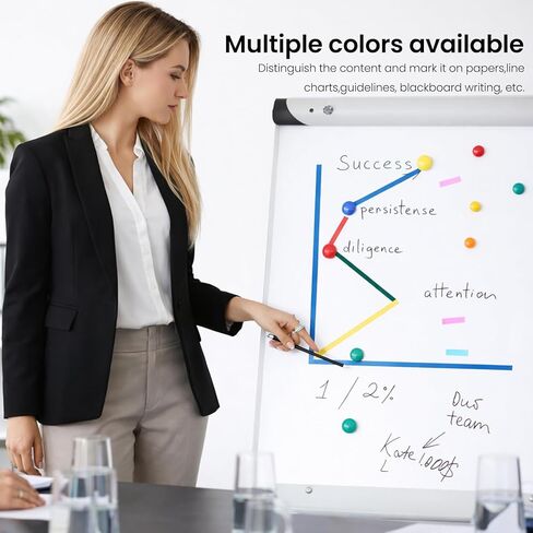 8-Pack 3mm Black Positioning Tape (0.12in Width) - 198ft Per Roll, Self-Adhesive Tape for Whiteboard/Calendars, Easy to Apply & No Residue, Durable Marking Tape in Kuwait