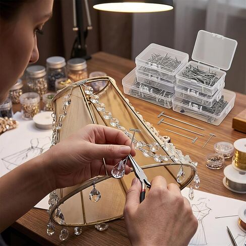 600 Pcs T Pins, Stainless Steel Wig Pin for Wigs, 1.06in 1.26in 1.5in 1.77in 2.01in 2.09in Long Straight Sewing Pins for Quilting Blocking Knitting Craft Modelling and Jewelry Making in Kuwait