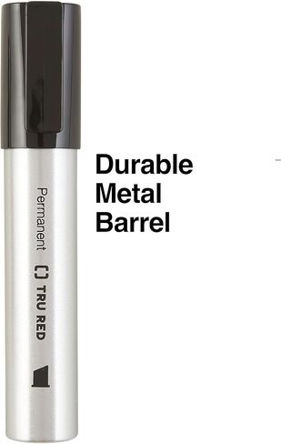 قلم تحديد دائم TRU RED XL Tank، طرف إزميل، أسود، أسطوانة كبيرة الحجم، حبر غامق، 3/عبوة in Kuwait