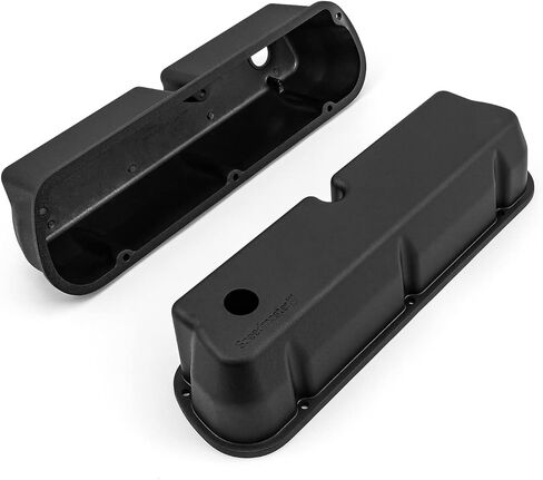 Speedmaster 1-314-004-03 Compatible with Ford SB 289 302 351 Windsor Aluminum Valve Covers [Black] in Saudi Arabia