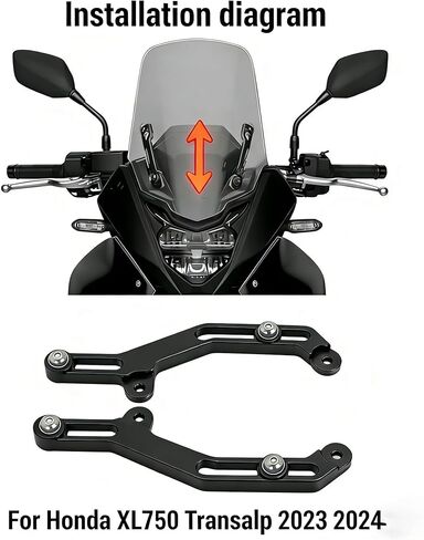 1 Pair Windscreen Adjuster Compatible with Honda XL750 Transalp 2023 2024 CNC Aluminum Height Adjustable Airflow Deflector Bracket Mounting Kit in Saudi Arabia