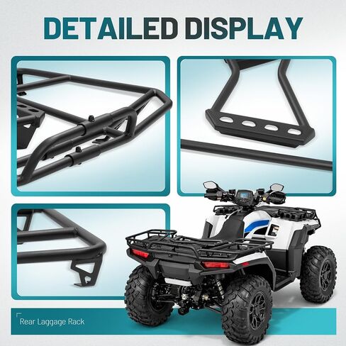 موسع رف الأمتعة الخلفي من ALMULOO متوافق مع موديلات 2017-2026 Polaris Sportsman Scrambler 850/850 SP/XP 1000/XP 1000 S لاستبدال نماذج 2883258 من الفولاذ المطلي بالمسحوق in Kuwait