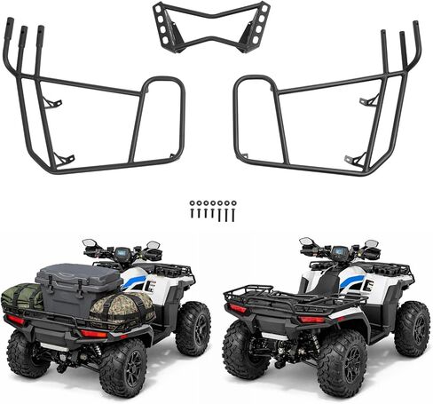 موسع رف الأمتعة الخلفي من ALMULOO متوافق مع موديلات 2017-2026 Polaris Sportsman Scrambler 850/850 SP/XP 1000/XP 1000 S لاستبدال نماذج 2883258 من الفولاذ المطلي بالمسحوق in Kuwait