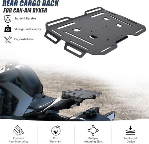 Motorcycle Rear Luggage Rack Compatible with Can-Am Ryker 600/900/ Rally Edition 2019-2026, Ryker Sport 2022-2026, Rear Rack Plate (Replace OEM # 219400965) in Saudi Arabia