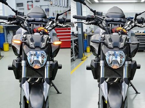 مصابيح إشارة الانعطاف LED متوافقة مع مصابيح yamaha YZF-R3/R6/R7، mt03/06/07/09 الأمامية والخلفية، تناسب فتحات تركيب السيارة الأصلية مع PLUG&PLAY (طراز Yamaha القديم) in Kuwait