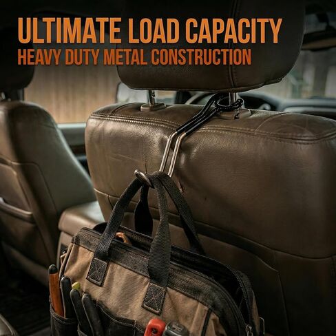 Hard Hat Holder for Truck, Hard Hat Hanger for Truck, Car Seat Hooks for Headrest, Organizer for Safety Vest, Jackets, and Bags, 6.1 x 1.72 in in Kuwait