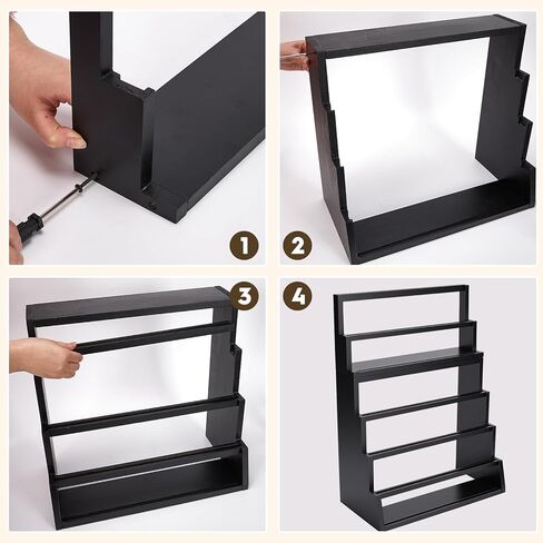 6-Tier Trading Card Display Stand with Top Storage，Wood Detachable Card Display Stand，High Capacity Graded Card Display for Soprts Card Collection & Show in Saudi Arabia