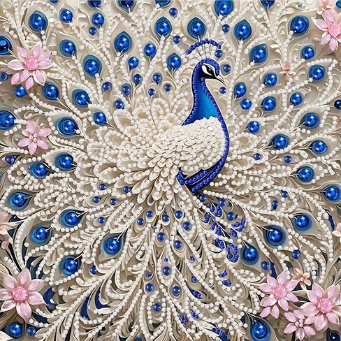 BSNRCH Peacock Special Shaped Diamond Art Painting Kits for Adults, Peacock 5D Pearl Diamond Painting Kits for Adults Beginner,DIY Diamond Dots Gem Art Craft for Home Decor 12 x 12 inch in Kuwait