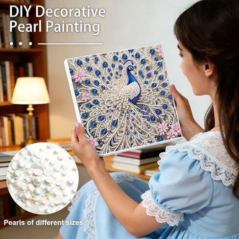 BSNRCH Peacock Special Shaped Diamond Art Painting Kits for Adults, Peacock 5D Pearl Diamond Painting Kits for Adults Beginner,DIY Diamond Dots Gem Art Craft for Home Decor 12 x 12 inch in Kuwait
