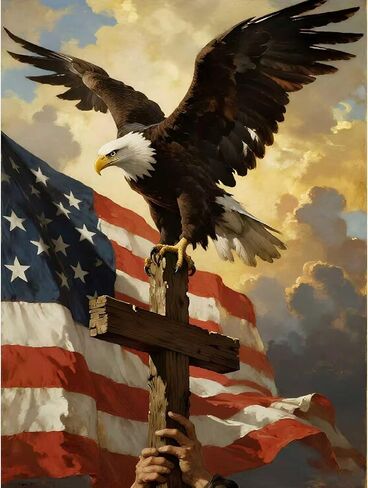 4th of July American Flag Eagle Diamond Art Kits for Adults,The 250th anniversary of the American Independence Day Art Painting with Full Drill,DIY Crystal Art Crafts for Home Wall Decor 12X16 Inch in Saudi Arabia