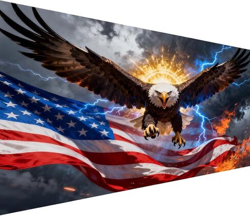4th of July American Flag Eagle Diamond Art Kits for Adults,The 250th anniversary of the American Independence Day Art Painting with Full Drill,DIY Crystal Art Crafts for Home Wall Decor 12X16 Inch in Saudi Arabia