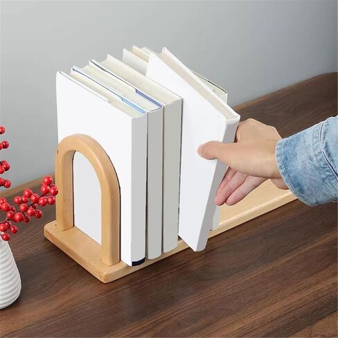 Bookshelf Creativity Archway Design Wooden Bookshelf Adjustable Simple Style Desk Organizer for Living Room Home Office in Saudi Arabia