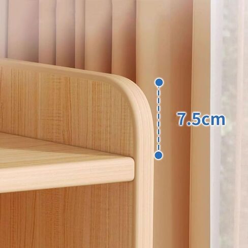 Bookshelf Simple Double Layer Wooden Tabletop Bookshelf Home Storage Rack for Living Room Home Office in Saudi Arabia