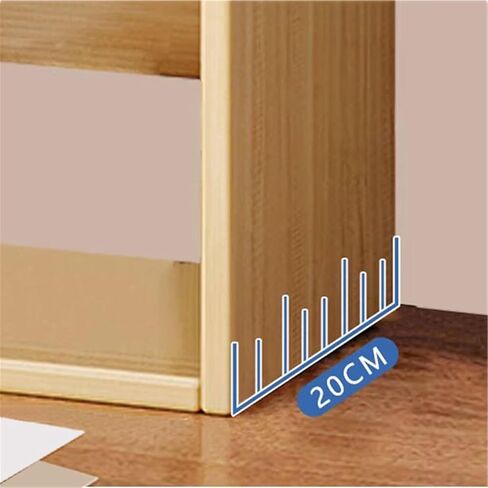 Bookshelf Simple Double Layer Wooden Tabletop Bookshelf Home Storage Rack for Living Room Home Office in Saudi Arabia
