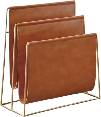 Bookshelf Double-Sided Leather Floor Bookshelf Home Stepped Nordic Magazine Rack for Living Room Home Office in Kuwait