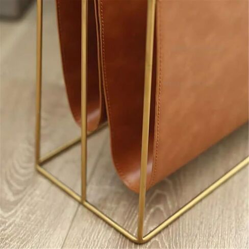 Bookshelf Double-Sided Leather Floor Bookshelf Home Stepped Nordic Magazine Rack for Living Room Home Office in Kuwait