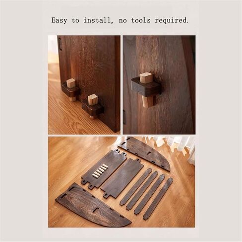 Bookshelf Floor-Standing Retro Simple Wooden Bookshelf Home Two Layers Shelf Organizer for Living Room Home Office in Kuwait
